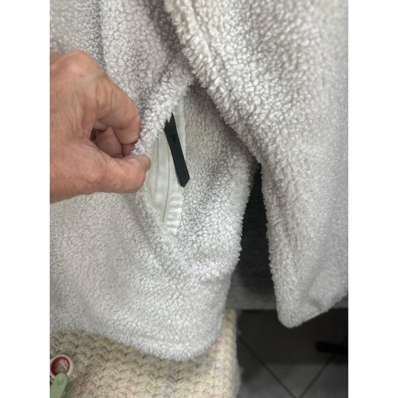 All In Motion Men's Sherpa Fleece Zip-Up Hoodie Jacket XXL Brown & White - Picture 3 of 7